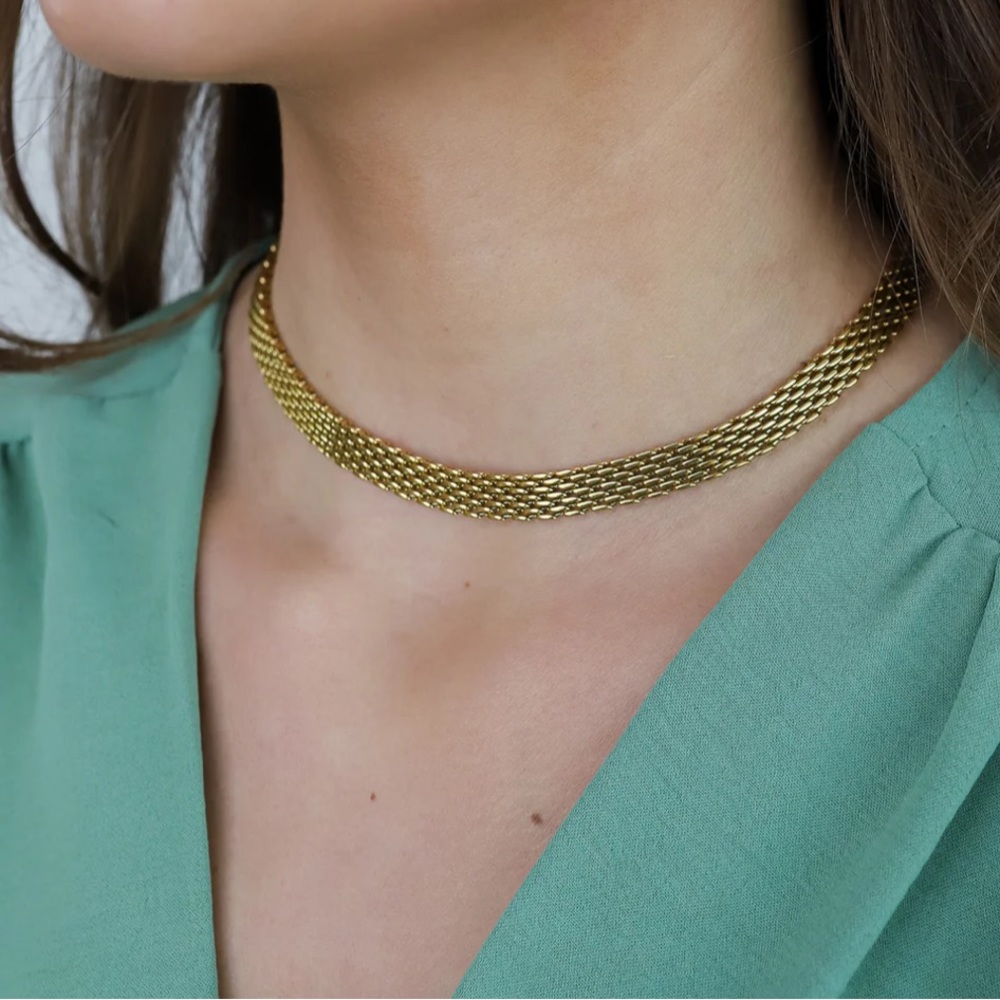 Waterproof gold plated choker